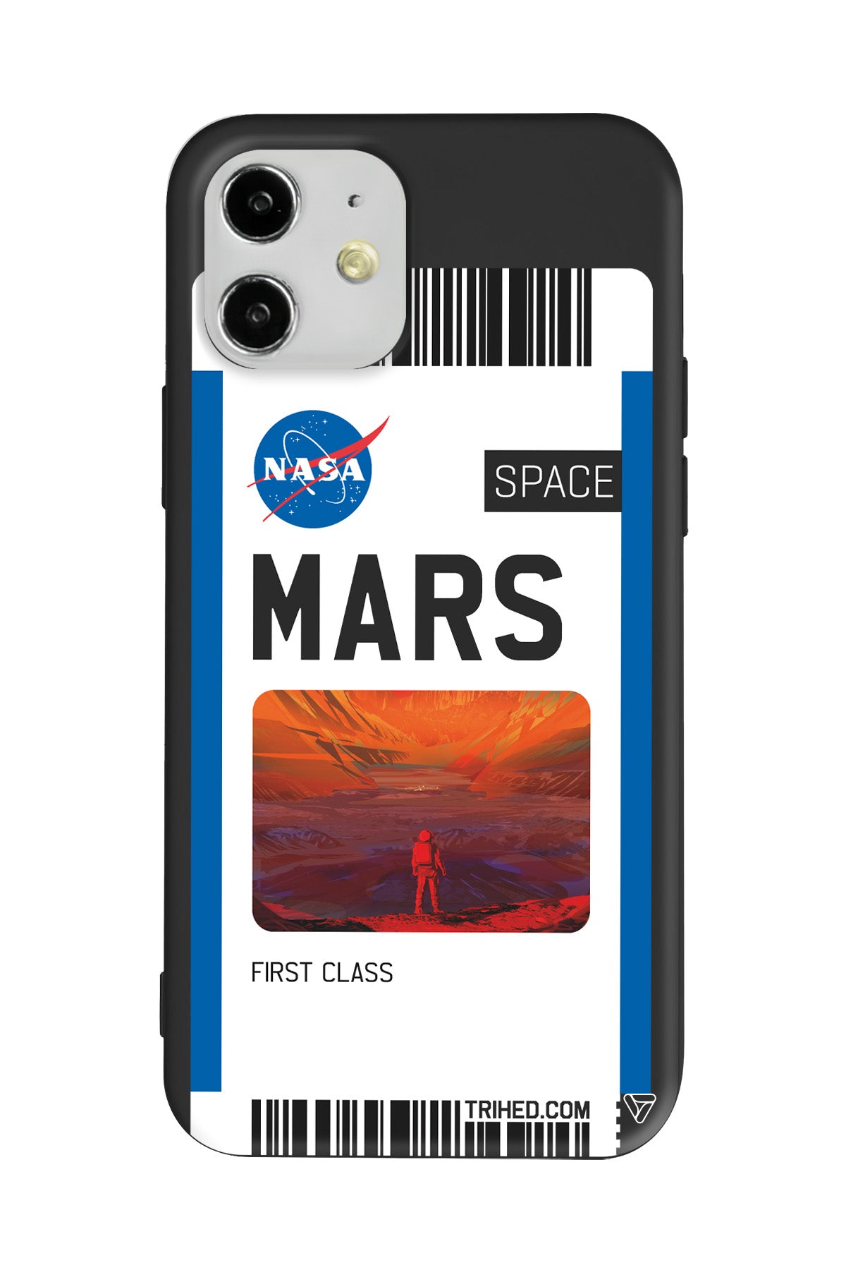 Mars Bileti Lansman Model İçi Kadife Silikon Telefon Kılıfı