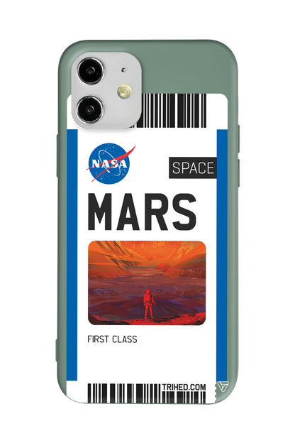 Mars Bileti Lansman Model İçi Kadife Silikon Telefon Kılıfı