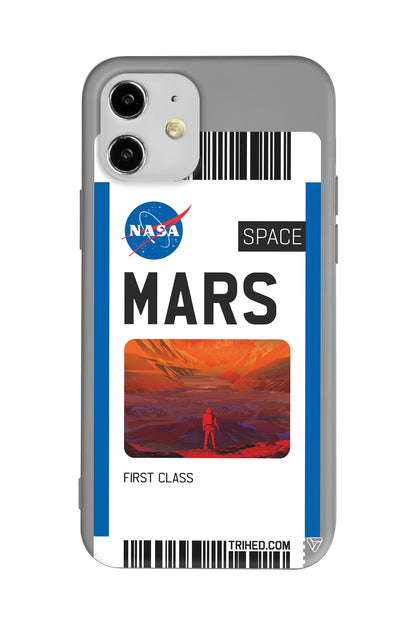 Mars Bileti Lansman Model İçi Kadife Silikon Telefon Kılıfı
