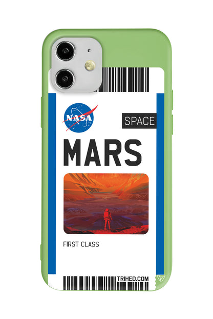 Mars Bileti Lansman Model İçi Kadife Silikon Telefon Kılıfı