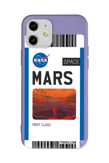 Mars Bileti Lansman Model İçi Kadife Silikon Telefon Kılıfı