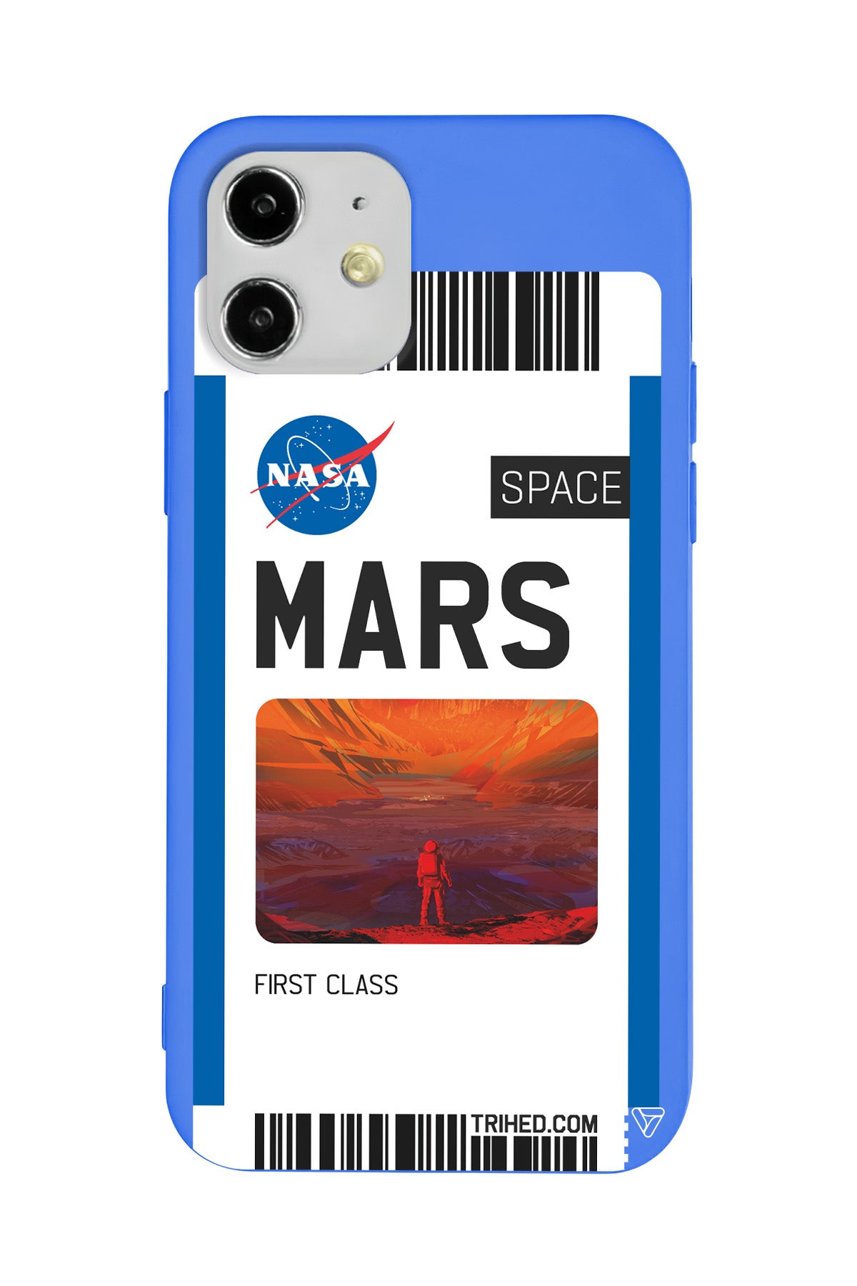 Mars Bileti Lansman Model İçi Kadife Silikon Telefon Kılıfı
