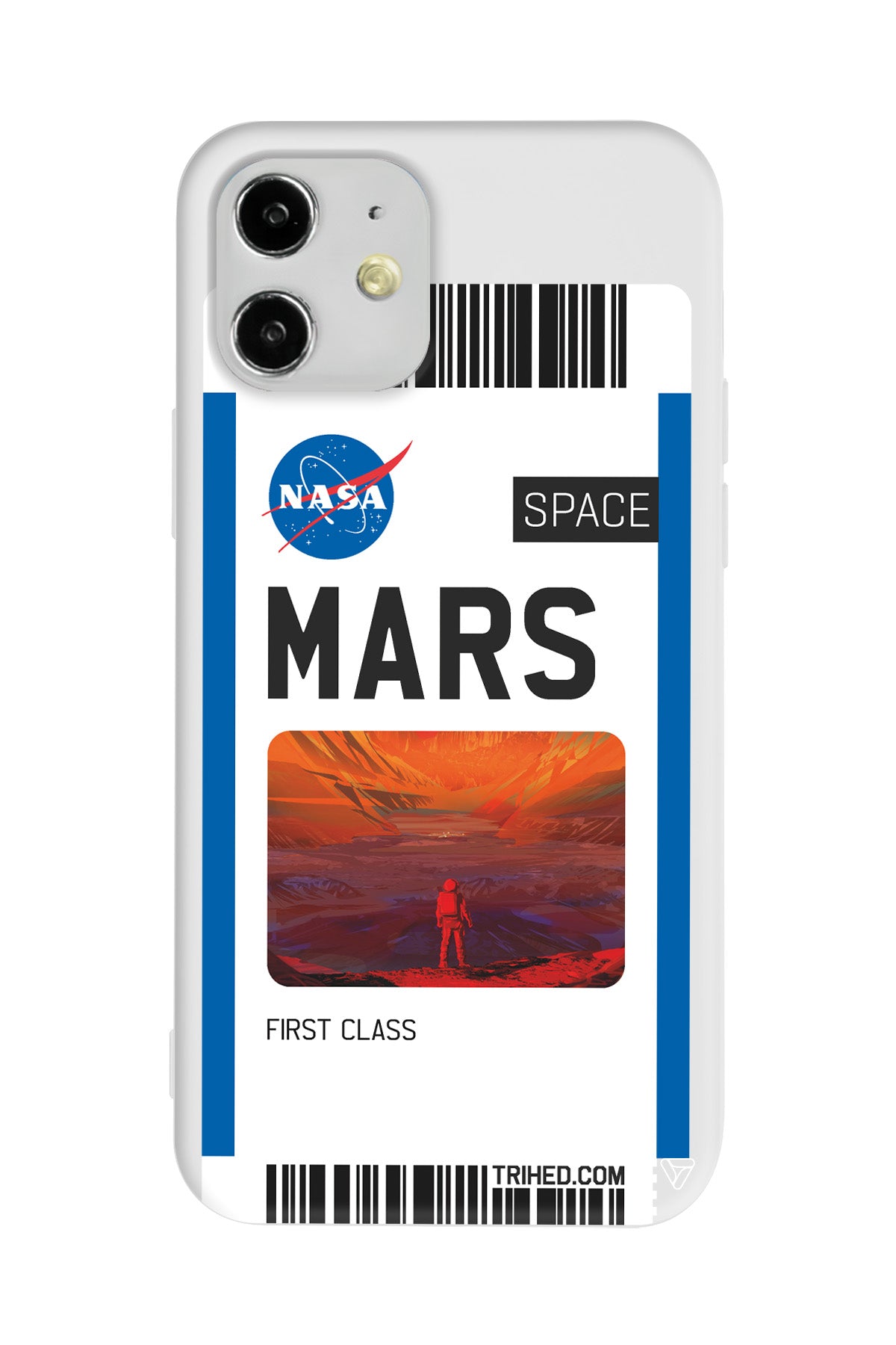 Mars Bileti Lansman Model İçi Kadife Silikon Telefon Kılıfı