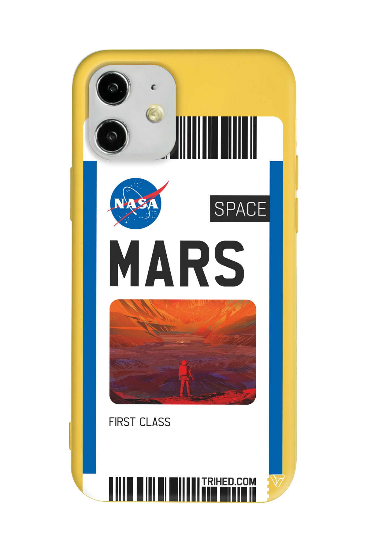 Mars Bileti Lansman Model İçi Kadife Silikon Telefon Kılıfı