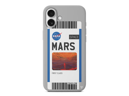 Mars Bileti Lansman Model İçi Kadife Silikon Telefon Kılıfı