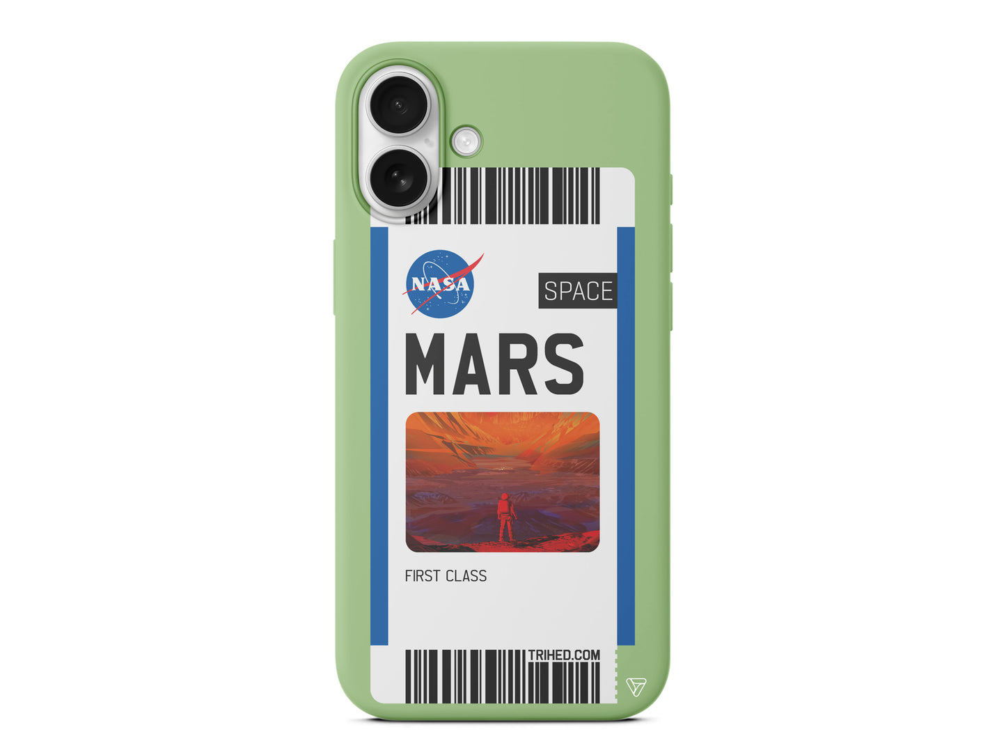 Mars Bileti Lansman Model İçi Kadife Silikon Telefon Kılıfı