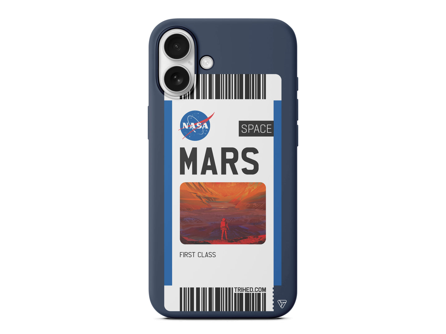 Mars Bileti Lansman Model İçi Kadife Silikon Telefon Kılıfı