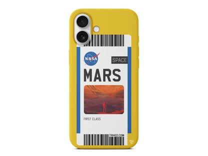 Mars Bileti Lansman Model İçi Kadife Silikon Telefon Kılıfı