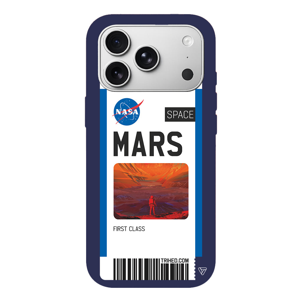 Mars Bileti Lansman Model İçi Kadife Silikon Telefon Kılıfı