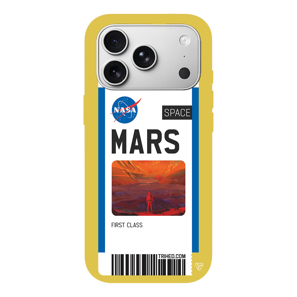 Mars Bileti Lansman Model İçi Kadife Silikon Telefon Kılıfı