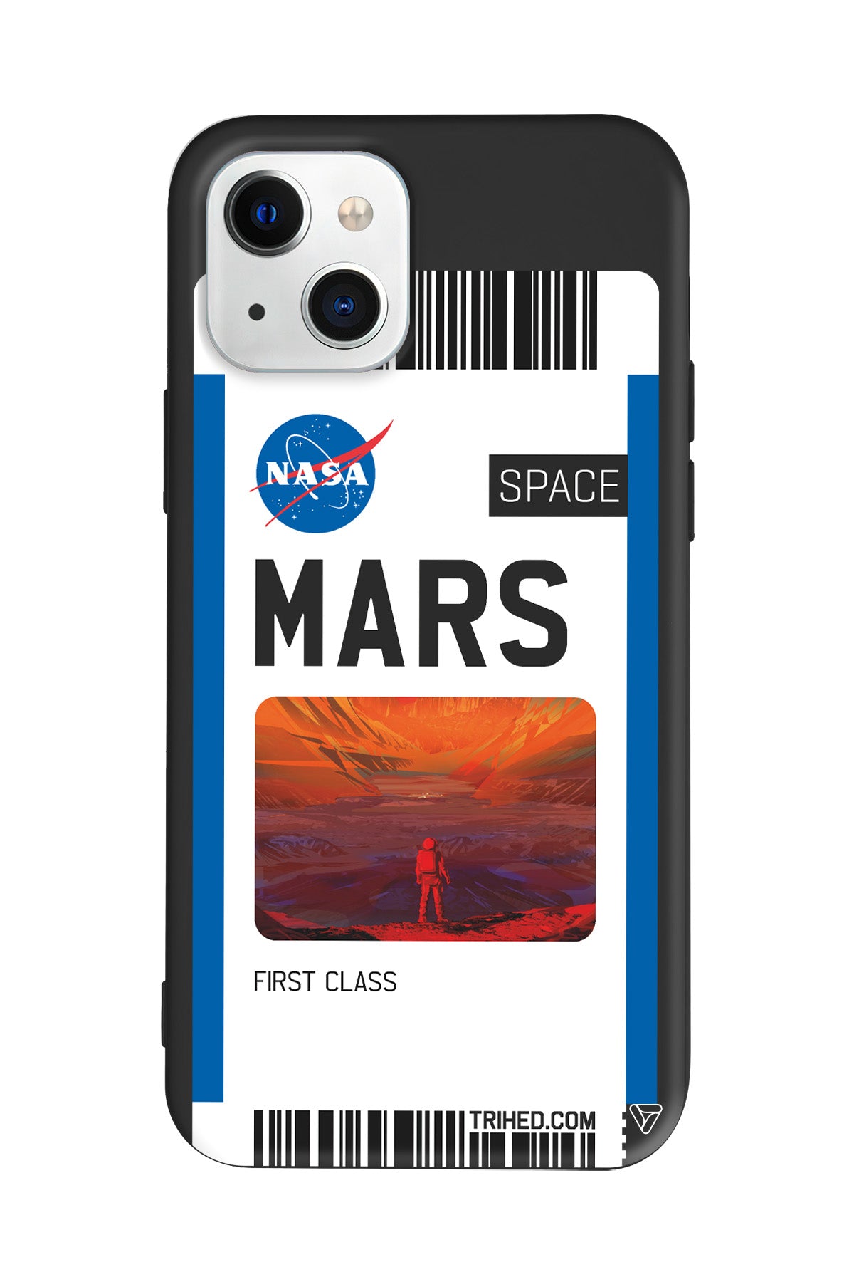 Mars Bileti Lansman Model İçi Kadife Silikon Telefon Kılıfı