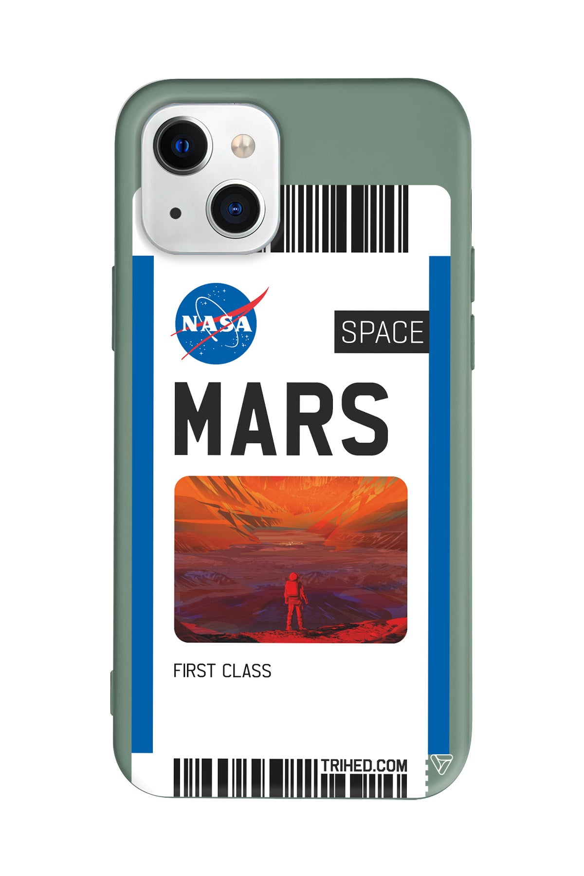 Mars Bileti Lansman Model İçi Kadife Silikon Telefon Kılıfı