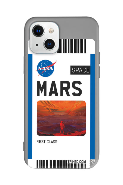 Mars Bileti Lansman Model İçi Kadife Silikon Telefon Kılıfı