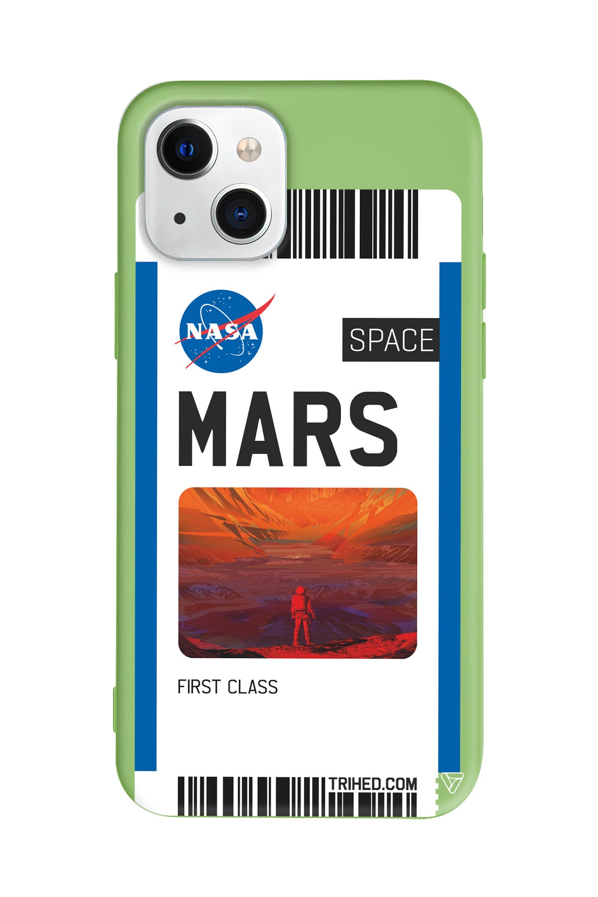 Mars Bileti Lansman Model İçi Kadife Silikon Telefon Kılıfı