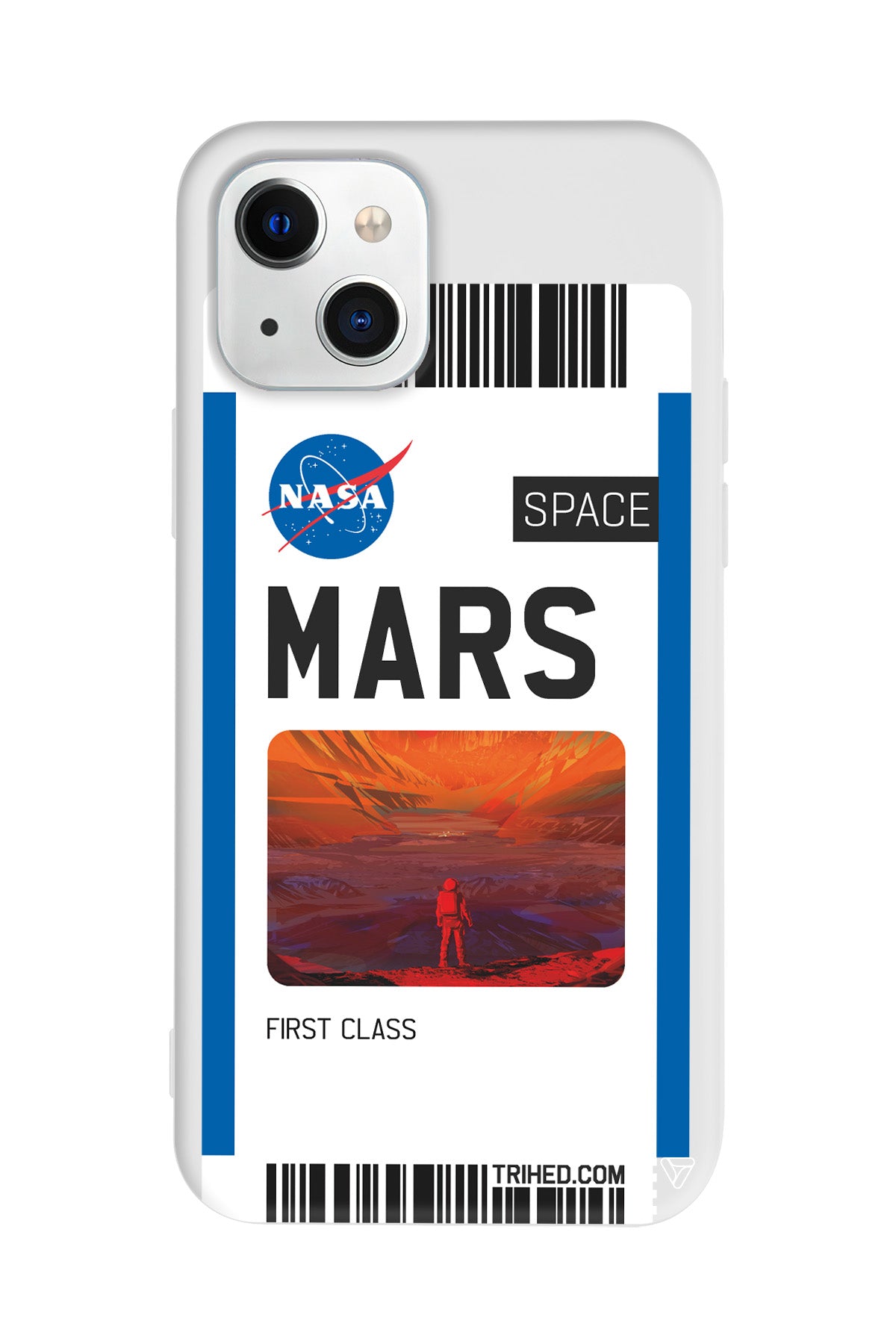 Mars Bileti Lansman Model İçi Kadife Silikon Telefon Kılıfı