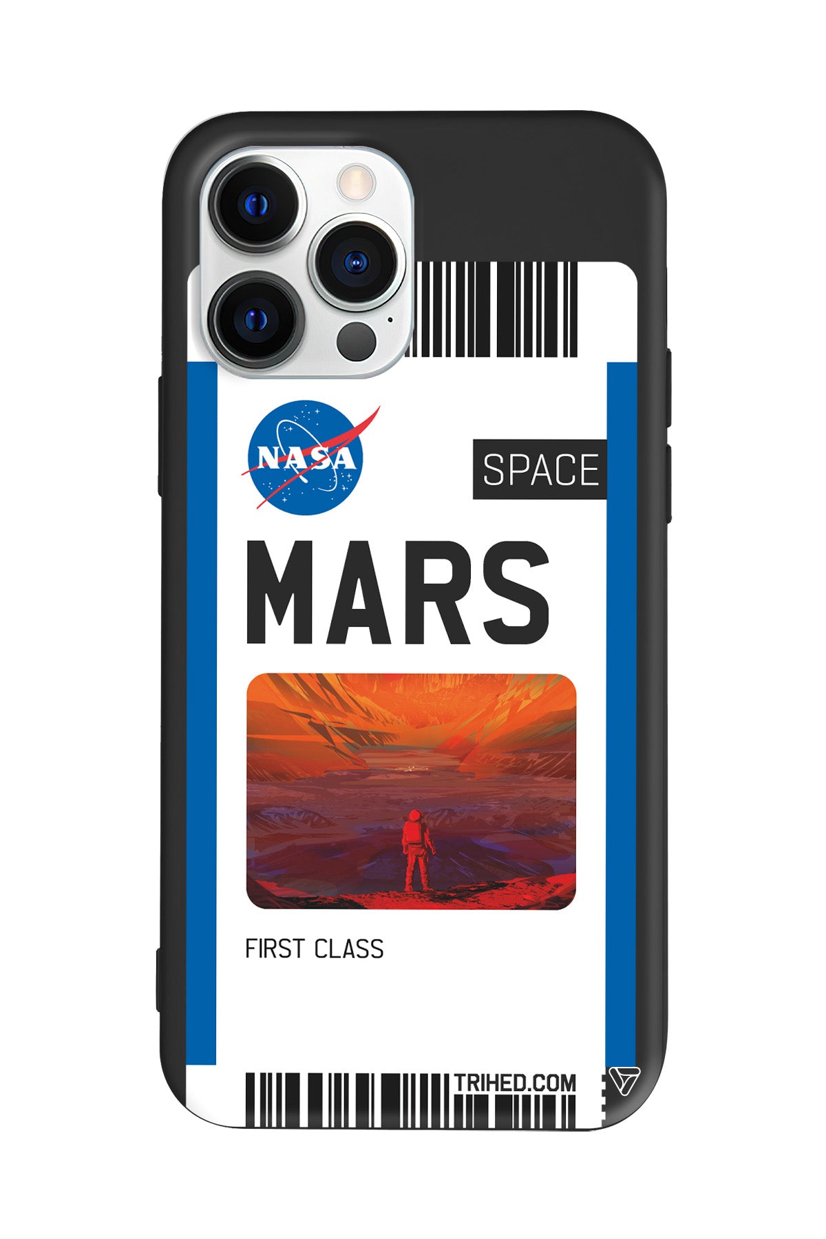 Mars Bileti Lansman Model İçi Kadife Silikon Telefon Kılıfı