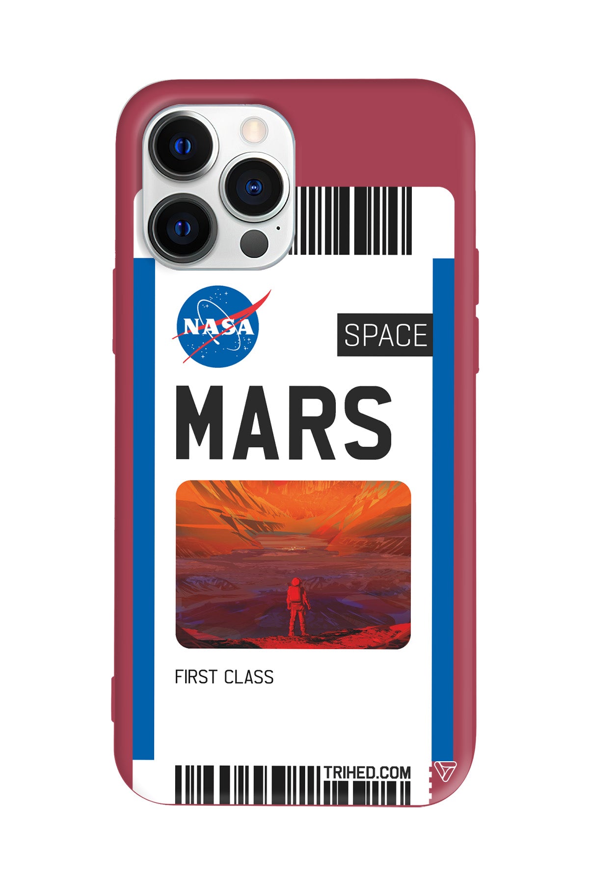 Mars Bileti Lansman Model İçi Kadife Silikon Telefon Kılıfı