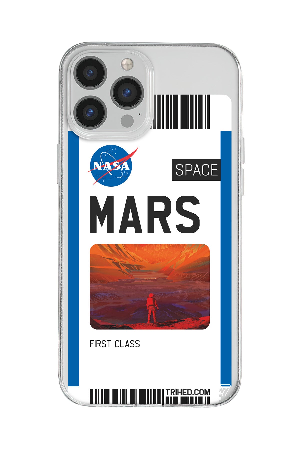 Mars Bileti Lansman Model İçi Kadife Silikon Telefon Kılıfı