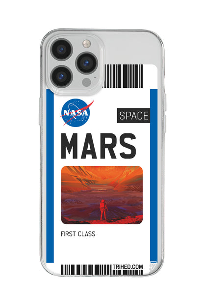 Mars Bileti Lansman Model İçi Kadife Silikon Telefon Kılıfı