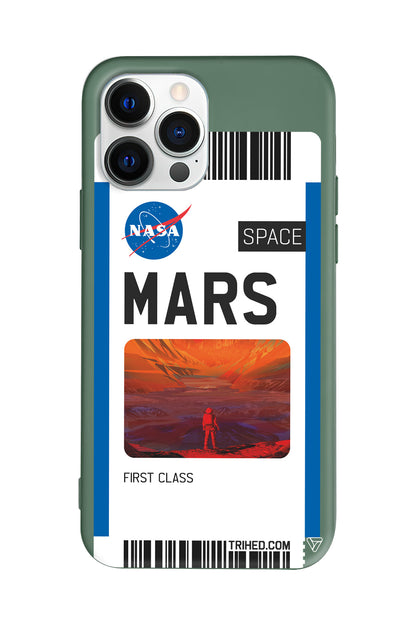 Mars Bileti Lansman Model İçi Kadife Silikon Telefon Kılıfı