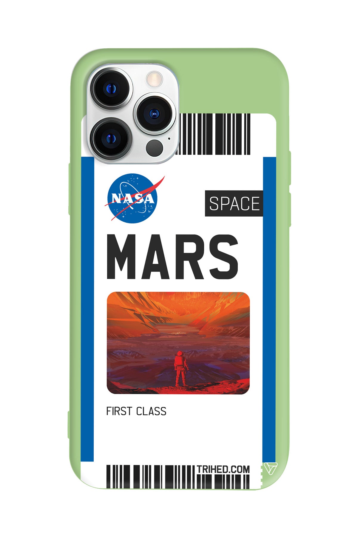 Mars Bileti Lansman Model İçi Kadife Silikon Telefon Kılıfı