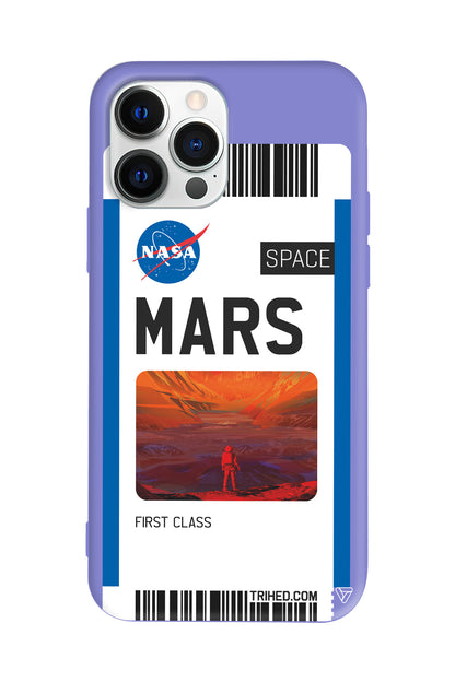 Mars Bileti Lansman Model İçi Kadife Silikon Telefon Kılıfı