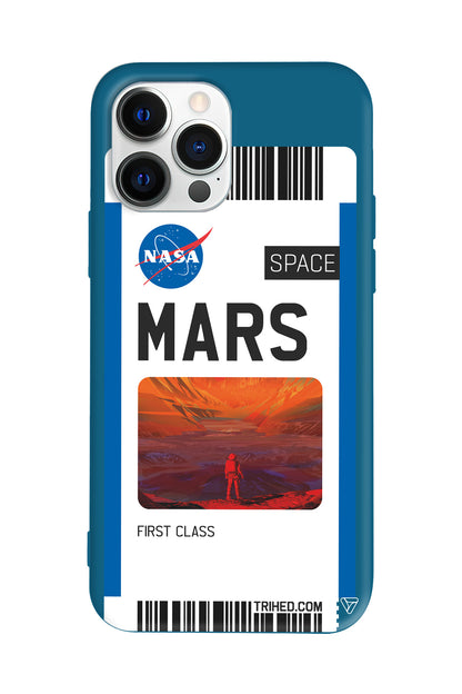 Mars Bileti Lansman Model İçi Kadife Silikon Telefon Kılıfı