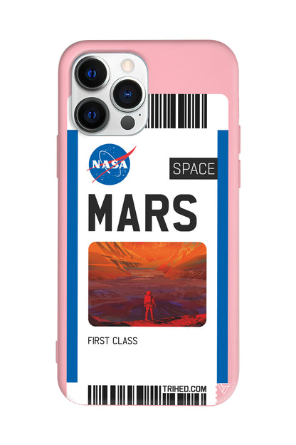 Mars Bileti Lansman Model İçi Kadife Silikon Telefon Kılıfı