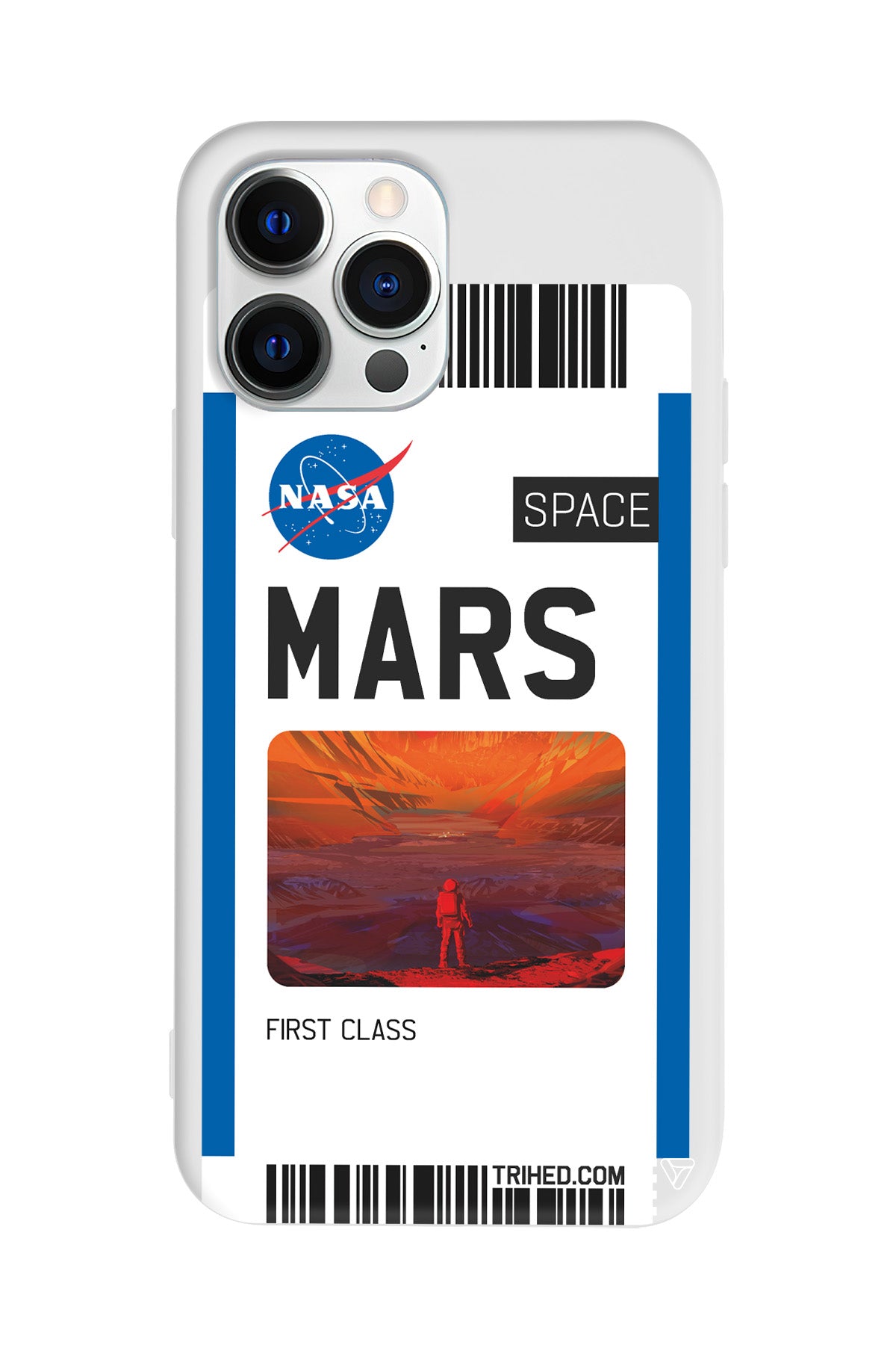 Mars Bileti Lansman Model İçi Kadife Silikon Telefon Kılıfı