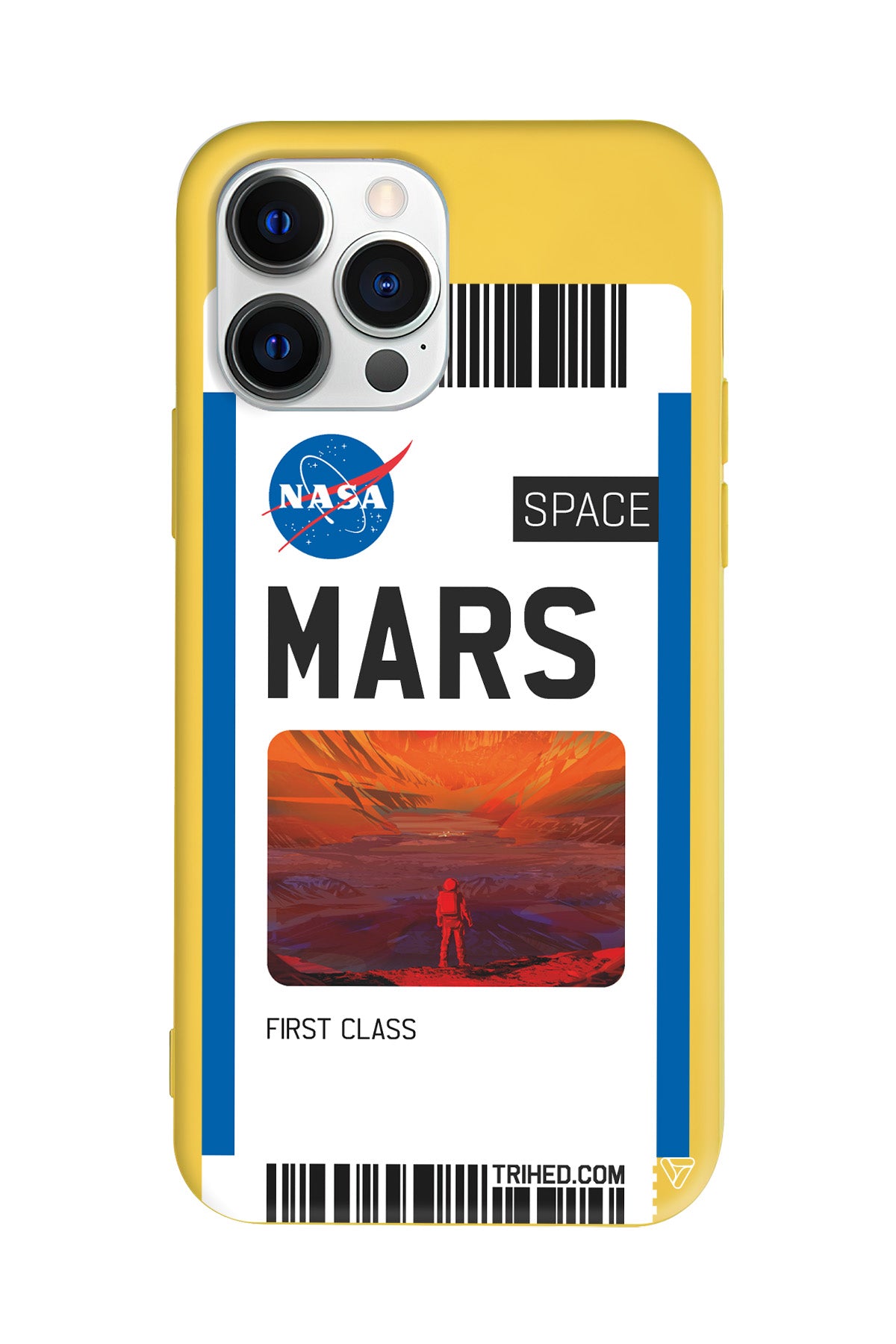 Mars Bileti Lansman Model İçi Kadife Silikon Telefon Kılıfı