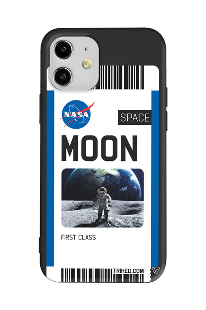 Moon Bileti Lansman Model İçi Kadife Silikon Telefon Kılıfı