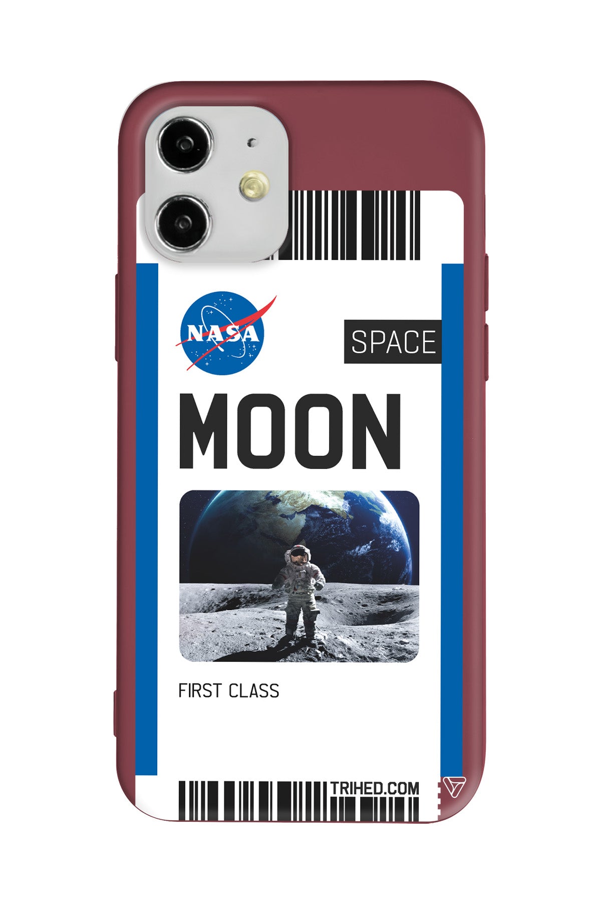 Moon Bileti Lansman Model İçi Kadife Silikon Telefon Kılıfı