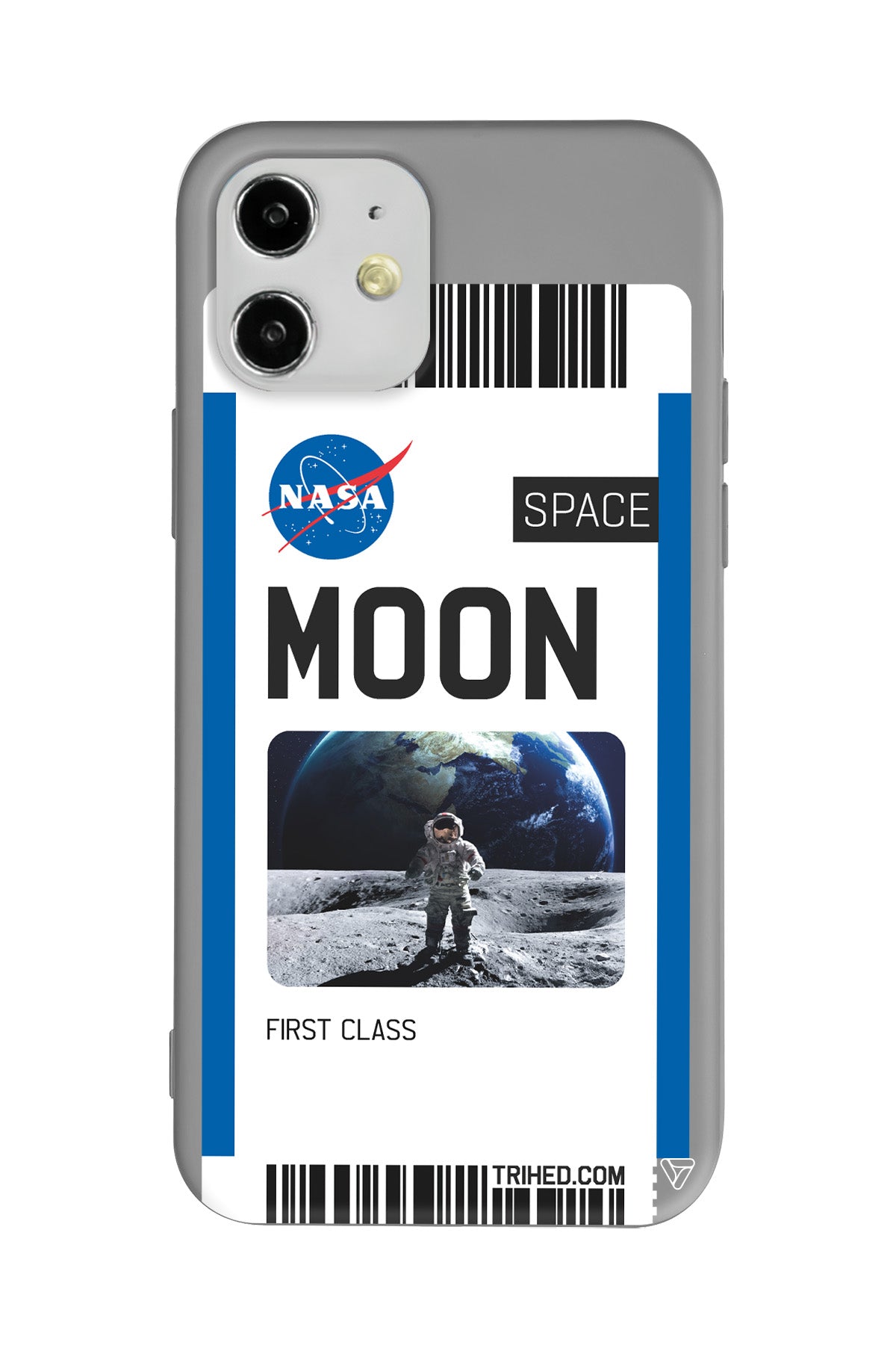 Moon Bileti Lansman Model İçi Kadife Silikon Telefon Kılıfı