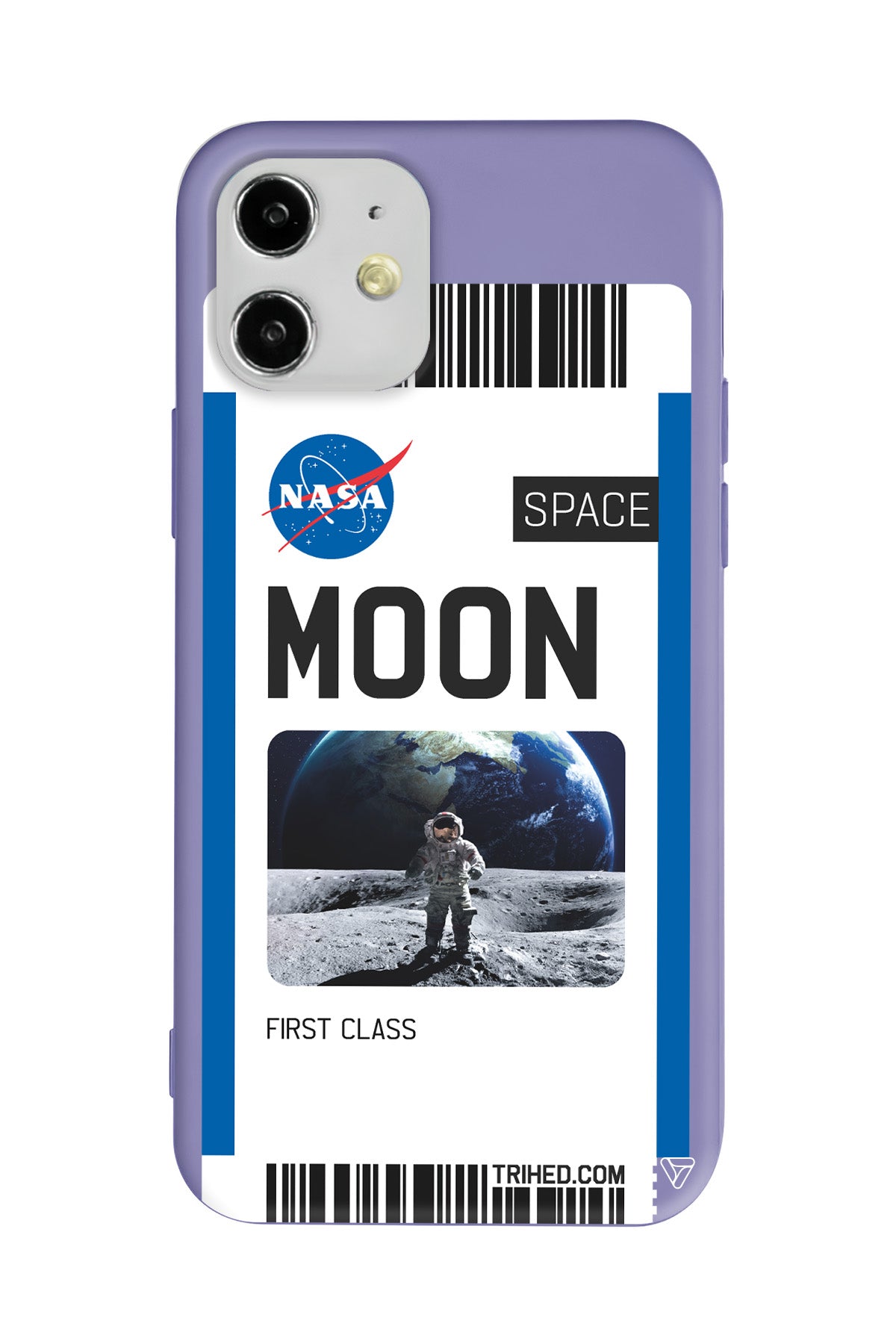 Moon Bileti Lansman Model İçi Kadife Silikon Telefon Kılıfı
