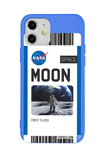 Moon Bileti Lansman Model İçi Kadife Silikon Telefon Kılıfı