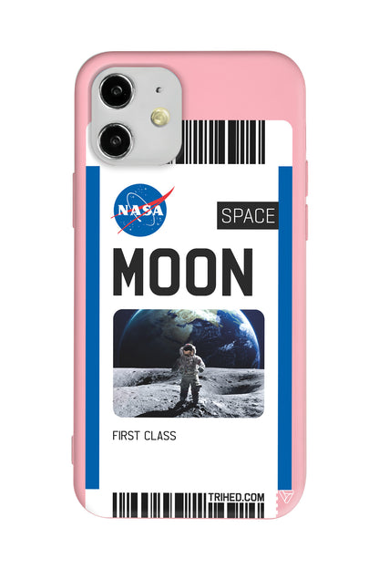 Moon Bileti Lansman Model İçi Kadife Silikon Telefon Kılıfı