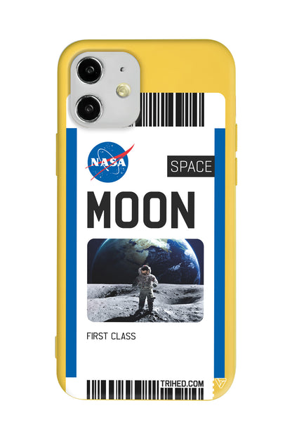 Moon Bileti Lansman Model İçi Kadife Silikon Telefon Kılıfı