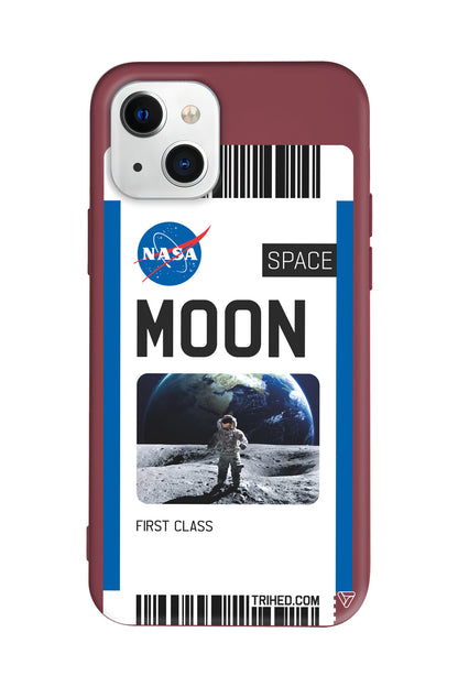 Moon Bileti Lansman Model İçi Kadife Silikon Telefon Kılıfı