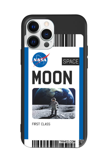 Moon Bileti Lansman Model İçi Kadife Silikon Telefon Kılıfı