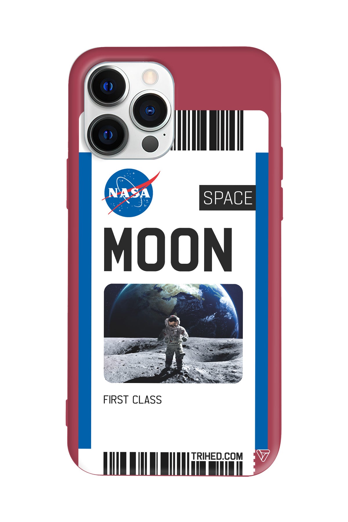 Moon Bileti Lansman Model İçi Kadife Silikon Telefon Kılıfı