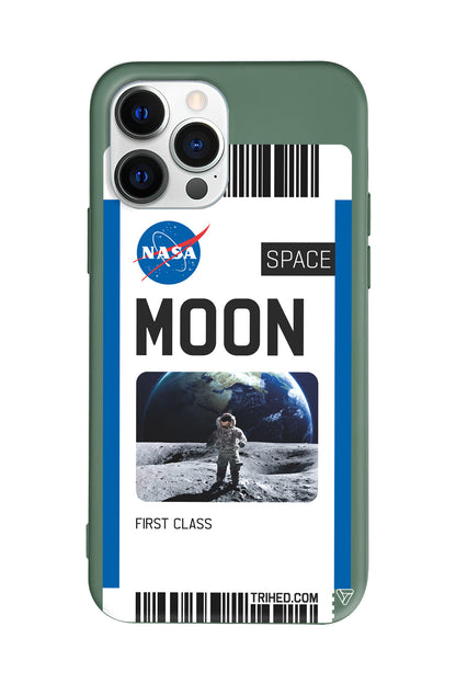 Moon Bileti Lansman Model İçi Kadife Silikon Telefon Kılıfı