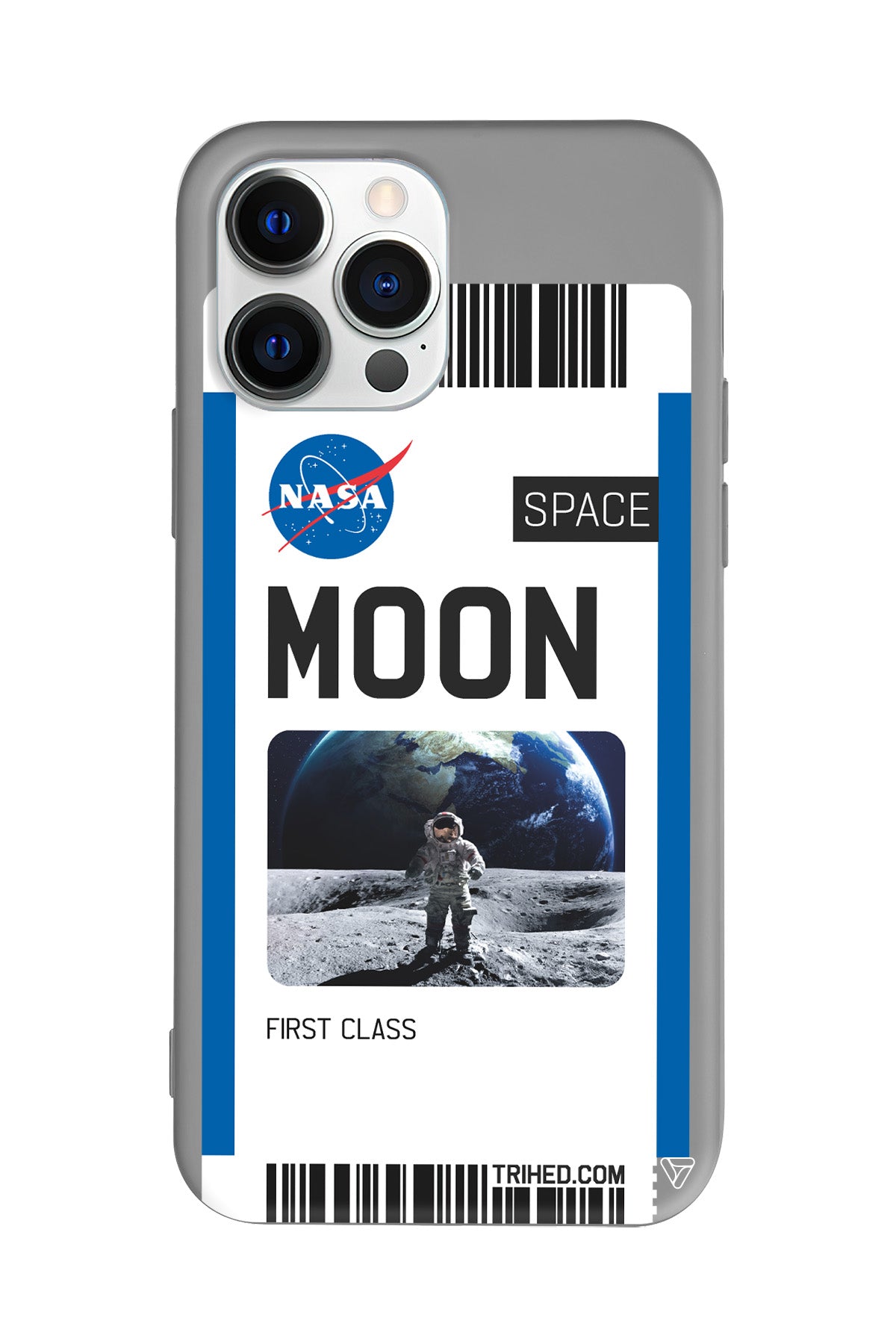 Moon Bileti Lansman Model İçi Kadife Silikon Telefon Kılıfı