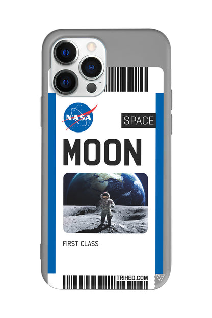 Moon Bileti Lansman Model İçi Kadife Silikon Telefon Kılıfı