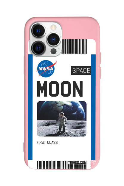 Moon Bileti Lansman Model İçi Kadife Silikon Telefon Kılıfı