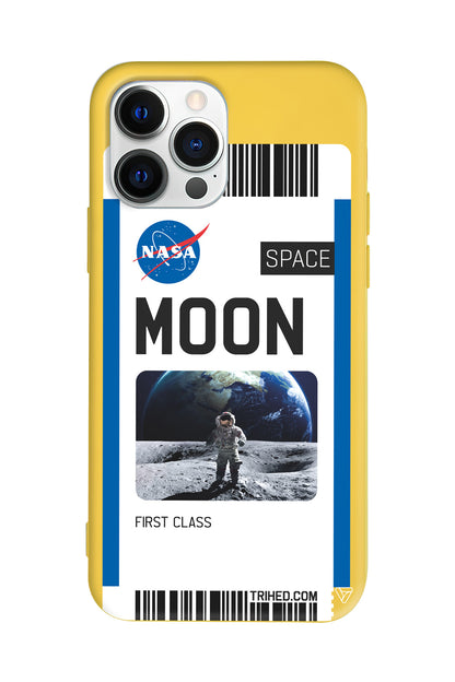 Moon Bileti Lansman Model İçi Kadife Silikon Telefon Kılıfı