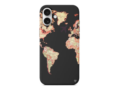 Harita Tasarımlı Lansman Model İçi Kadife Silikon Telefon Kılıfı – Plus Serisine Özel