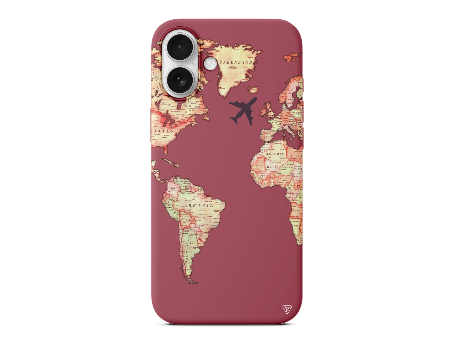 Harita Tasarımlı Lansman Model İçi Kadife Silikon Telefon Kılıfı – Plus Serisine Özel