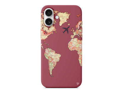 Harita Tasarımlı Lansman Model İçi Kadife Silikon Telefon Kılıfı – Plus Serisine Özel