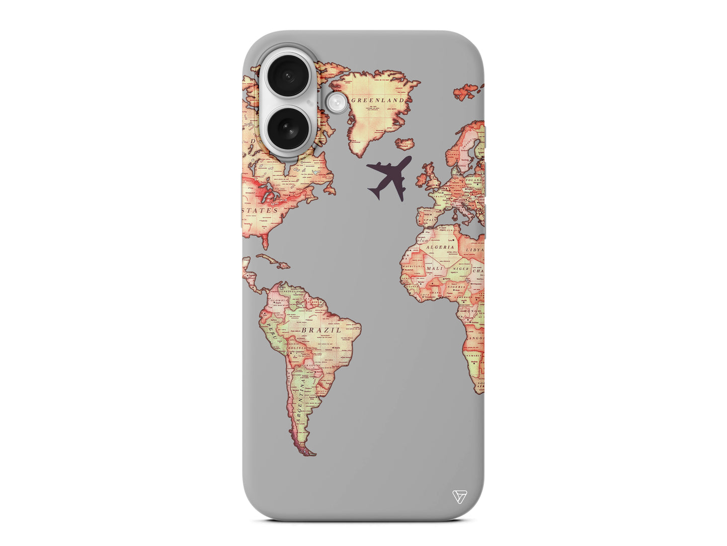 Harita Tasarımlı Lansman Model İçi Kadife Silikon Telefon Kılıfı – Plus Serisine Özel