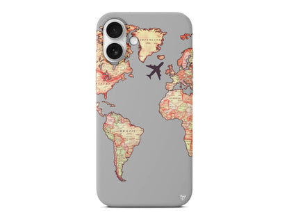 Harita Tasarımlı Lansman Model İçi Kadife Silikon Telefon Kılıfı – Plus Serisine Özel